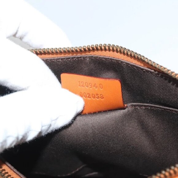 GUCCI GG Canvas Chain Accessory Pouch Orange - Picture 13 of 15